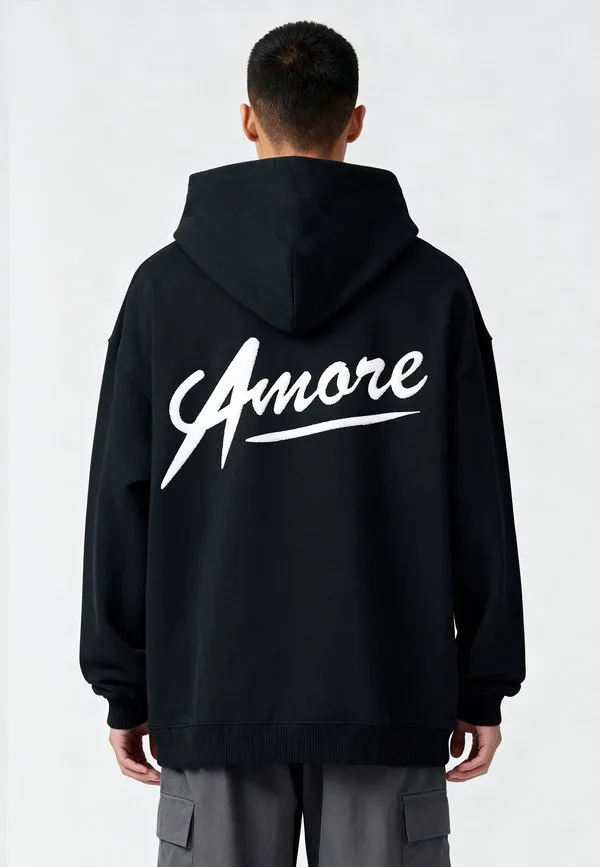 

Толстовка унисекс с вышивкой amore, утяжеленная. Mira Paris, Black, Черный, Толстовка унисекс с вышивкой amore, утяжеленная. Mira Paris, Black