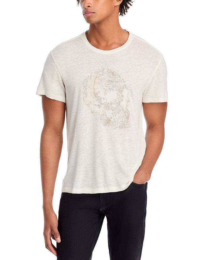 

Футболка с коротким рукавом и вышивкой John Varvatos, белый