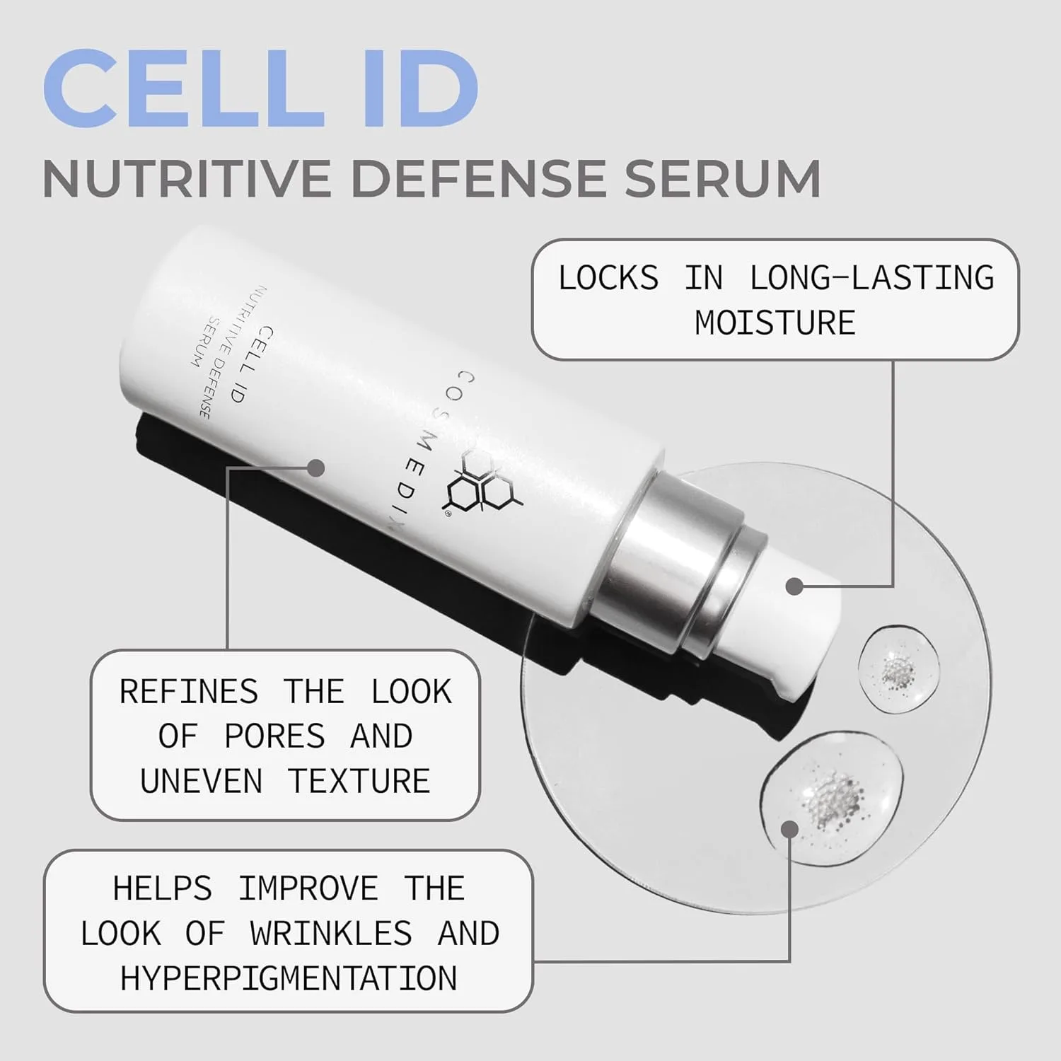 COSMEDIX Cell ID Nutritive Defense Face Serum - увлажняющая сыворотка для лица против морщин и неровного тона кожи — фото 2
