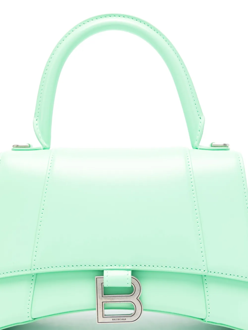 Маленькая сумка Hourglass с верхней ручкой BALENCIAGA, зеленый — фото 4