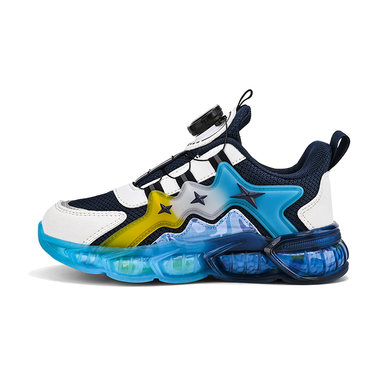 

Нескользящие и износостойкие дышащие низкие детские кроссовки для повседневной носки BOBDOG, синий