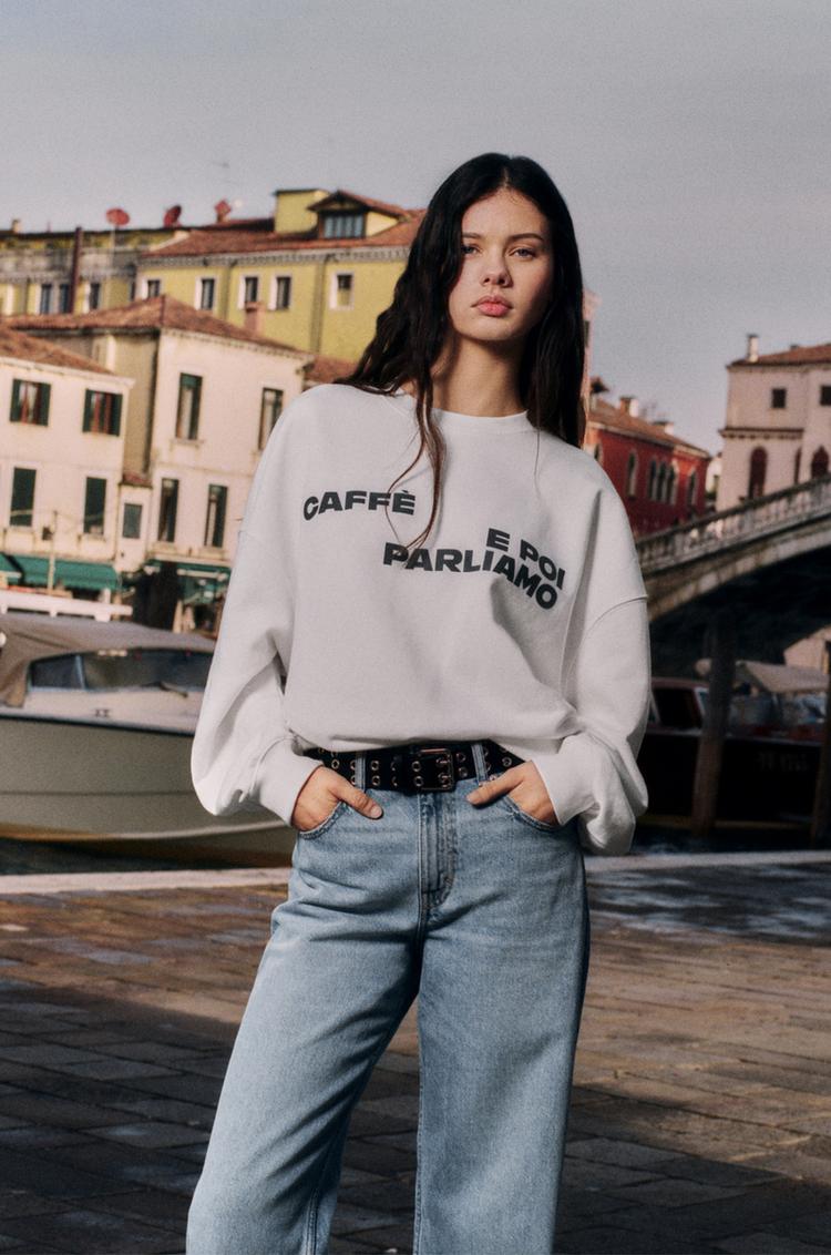 

Толстовка Bialetti caffe e poi parliamo Pull And Bear, белый