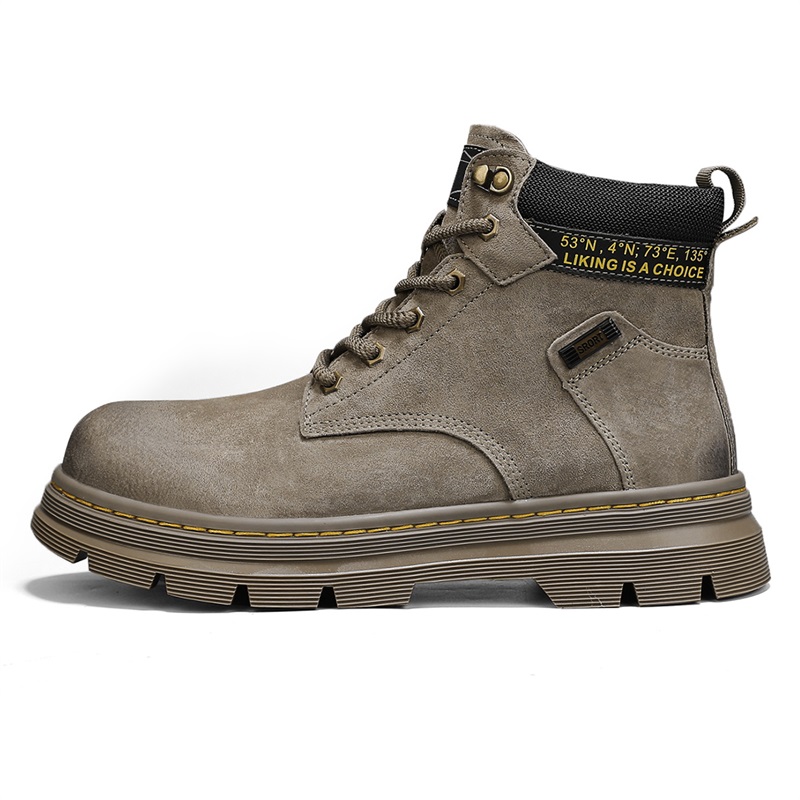 

KLAOSD Мужские ботинки Martin Boots цвета хаки, коричневый