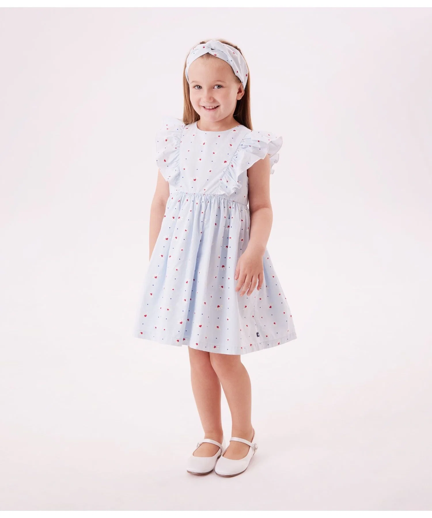 Детское платье PETIT BATEAU с цветочным принтом
