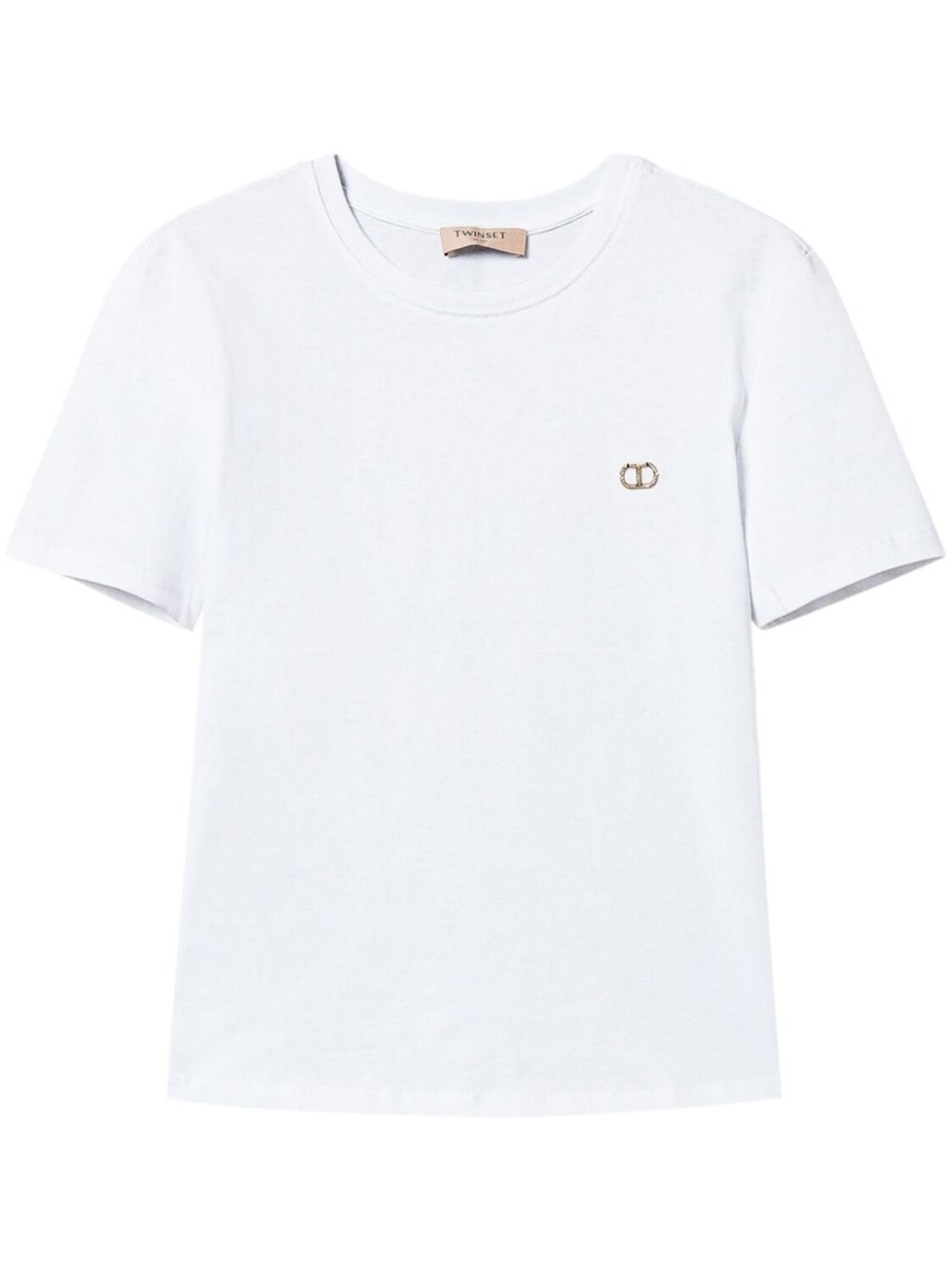 

TWINSET футболка с декором Oval T, белый