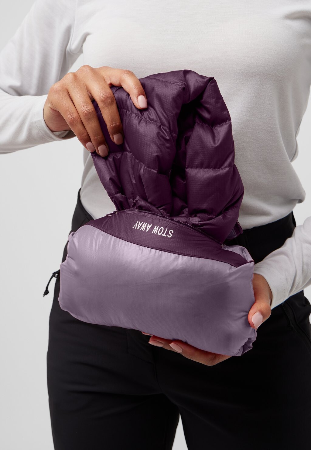 

Пуховик Jack Wolfskin, фиолетовый