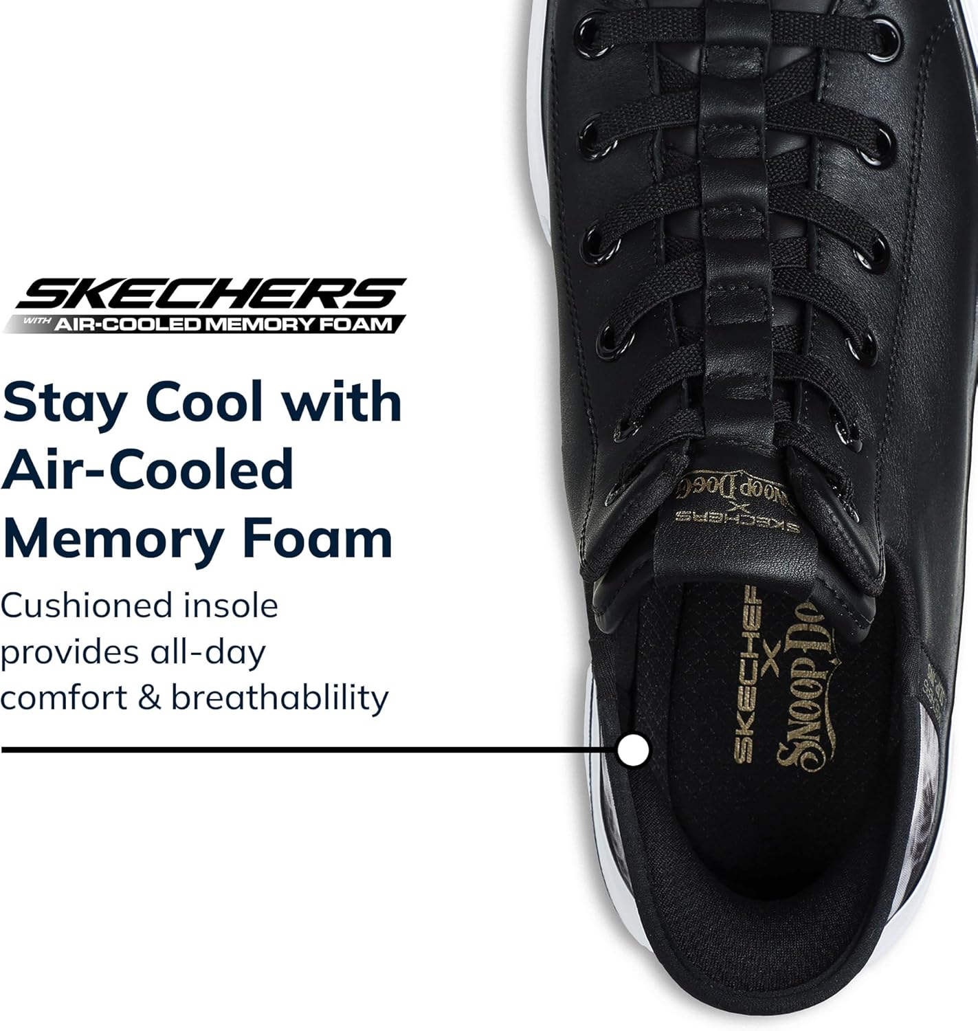 Кроссовки Skechers для мужчин 251017, белый/черный — фото 3