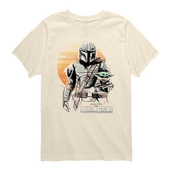 

Футболка с принтом The Mandalorian для мальчиков 8-20 лет Star Wars, Cream