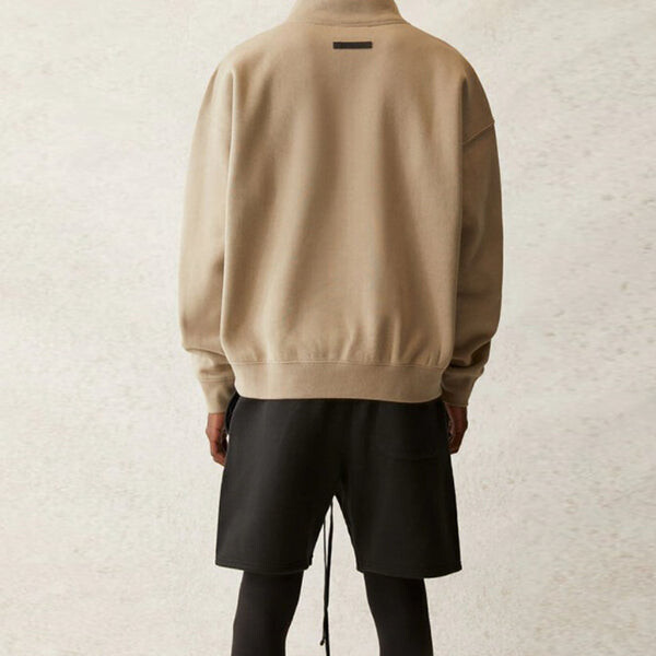Толстовка Fear of God Essentials SS21 Pull-Over Mockneck Moss, цвет moss — фото 4