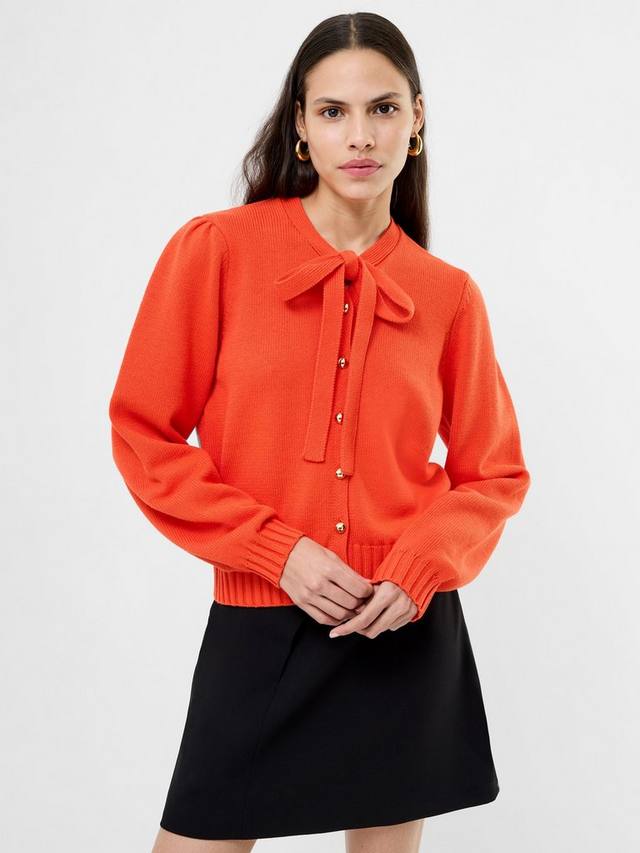 

Кардиган Varli с длинными рукавами и завязкой на горловине French Connection, Flame Orange