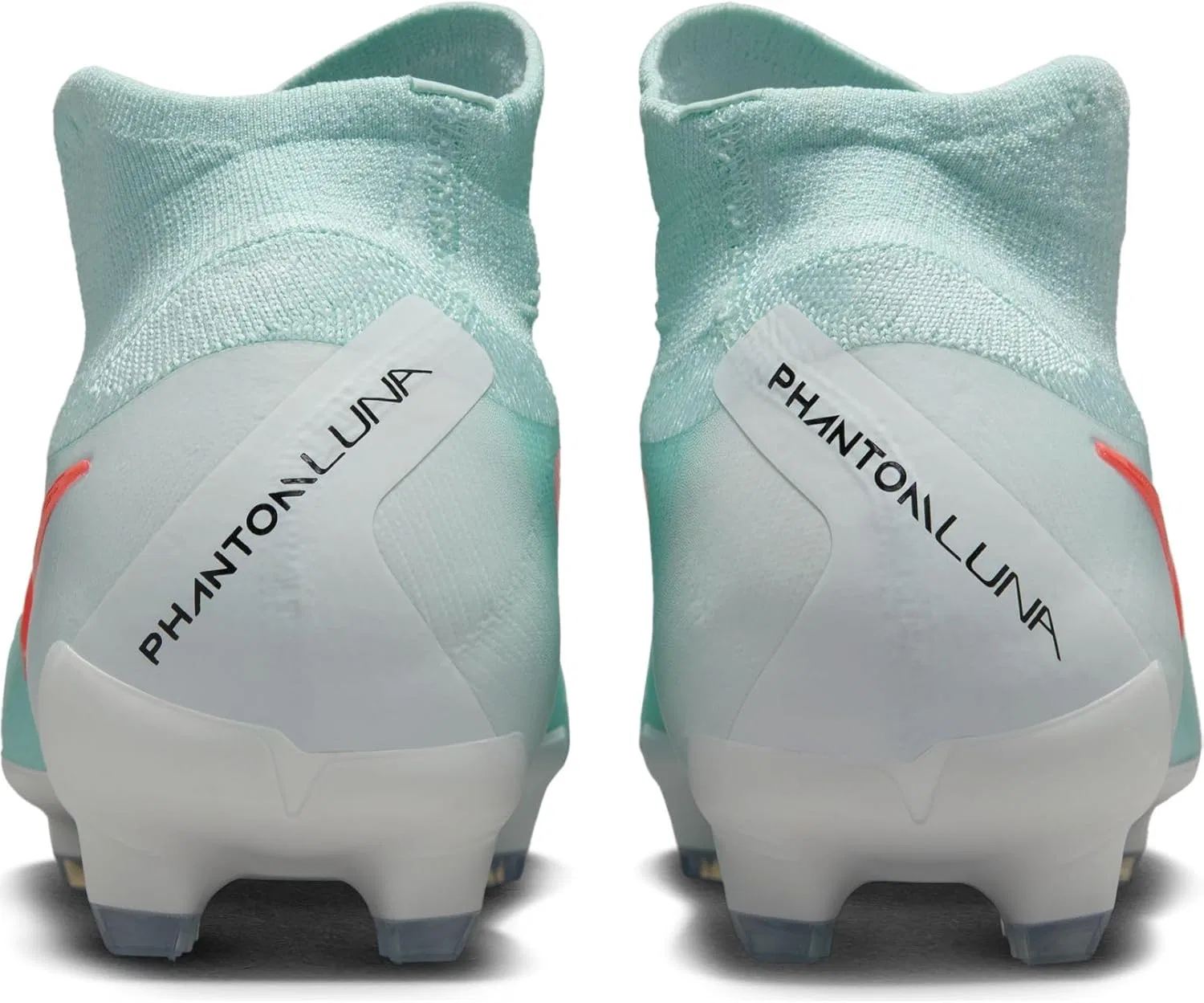 Футбольные бутсы Nike Phantom Luna 2 Pro FG High Top FJ2575, Mint Atomic Red Off Noir — фото 3