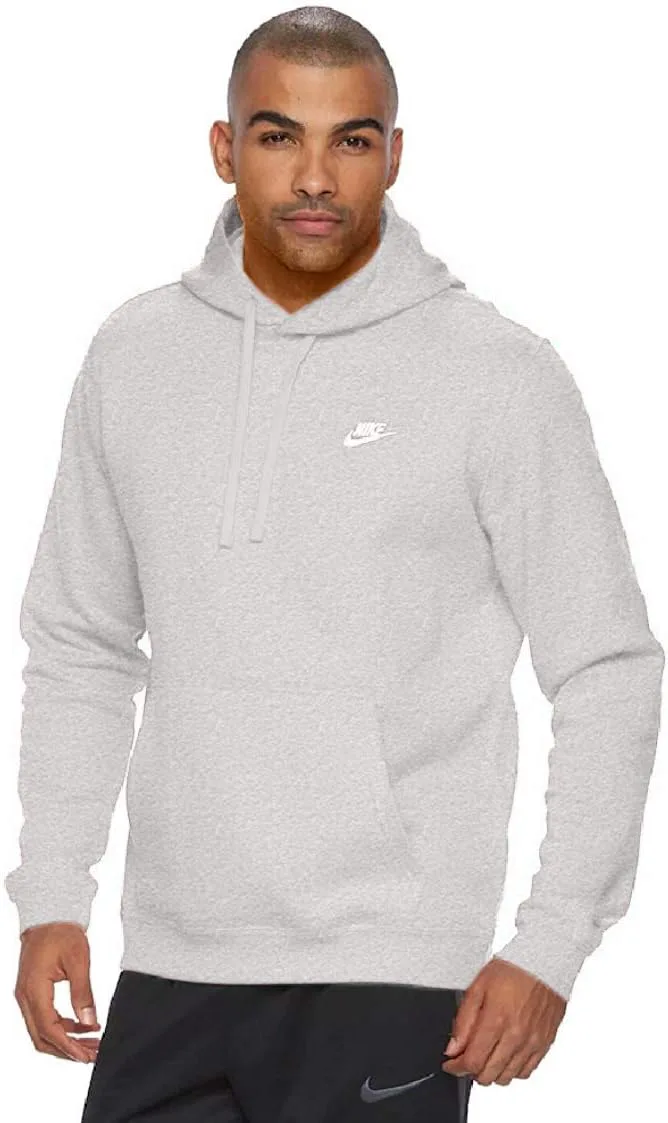 Кроссовки NIKE Men's Pull Over Hoodie, светло-серый/белый — фото 2