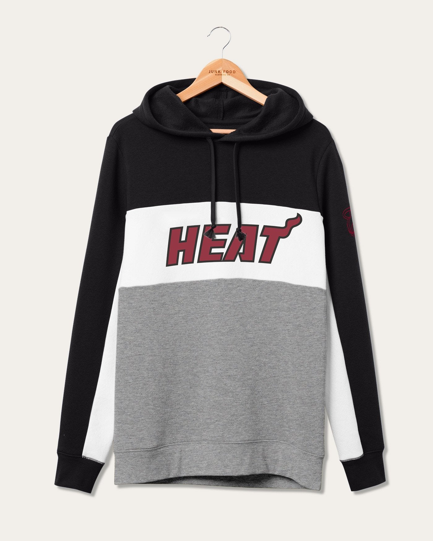 

Толстовка с капюшоном NBA Miami Heat Colorblock Junk Food Clothing, цвет true black/heather grey