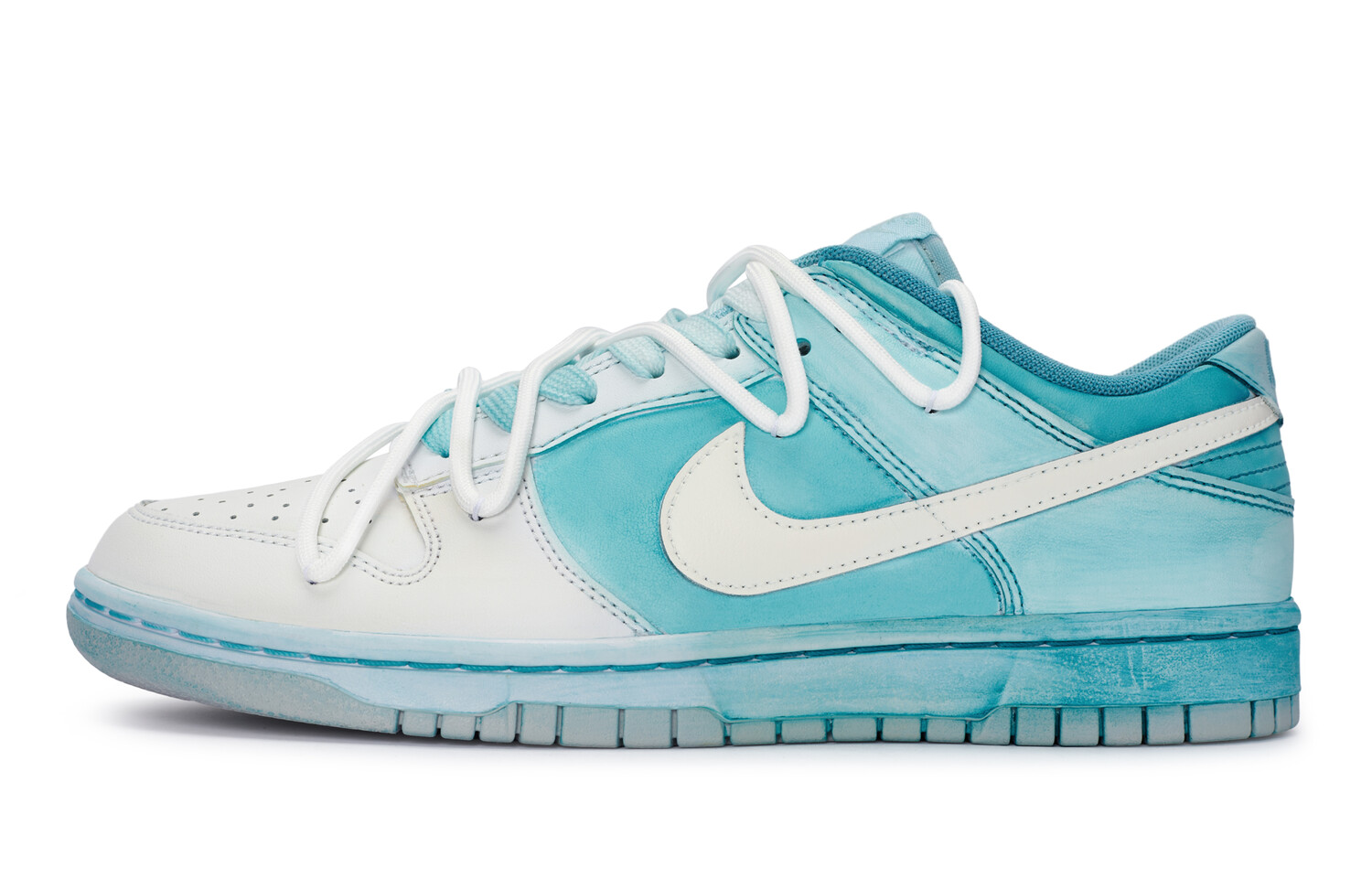 

Кроссовки Nike Dunk Skateboarding Shoes Women's Low-top White, синий/белый