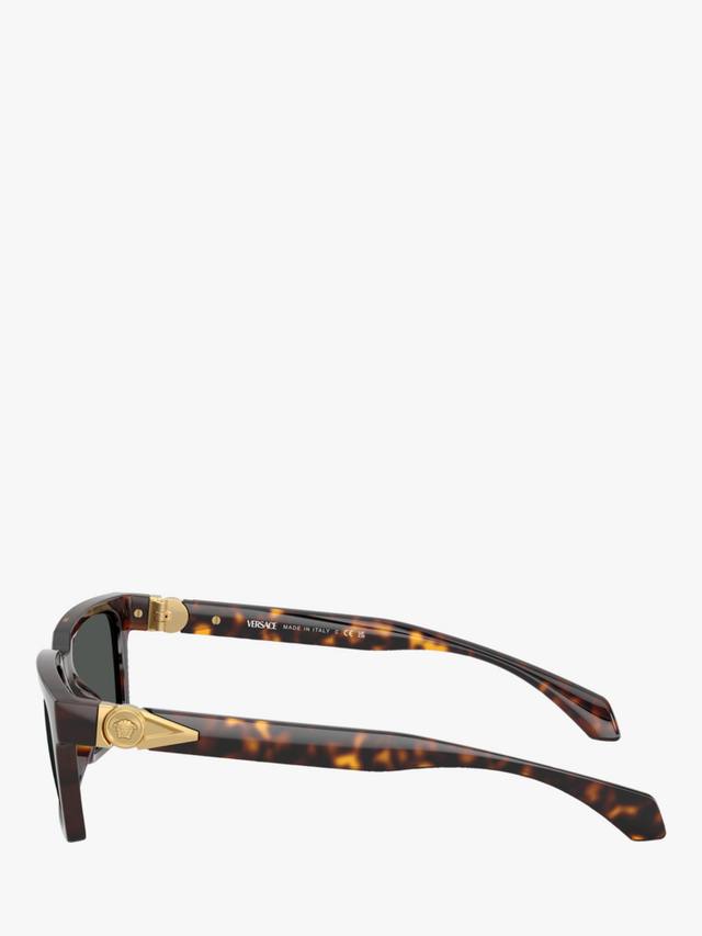 VE4490U мужские прямоугольные солнцезащитные очки Versace, Havana/Grey — фото 3