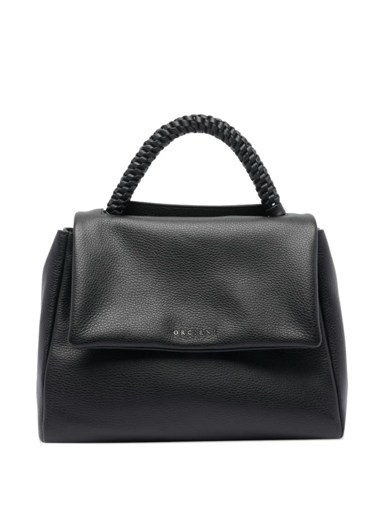 

Кожаная сумка-тоут с логотипом Orciani, черный