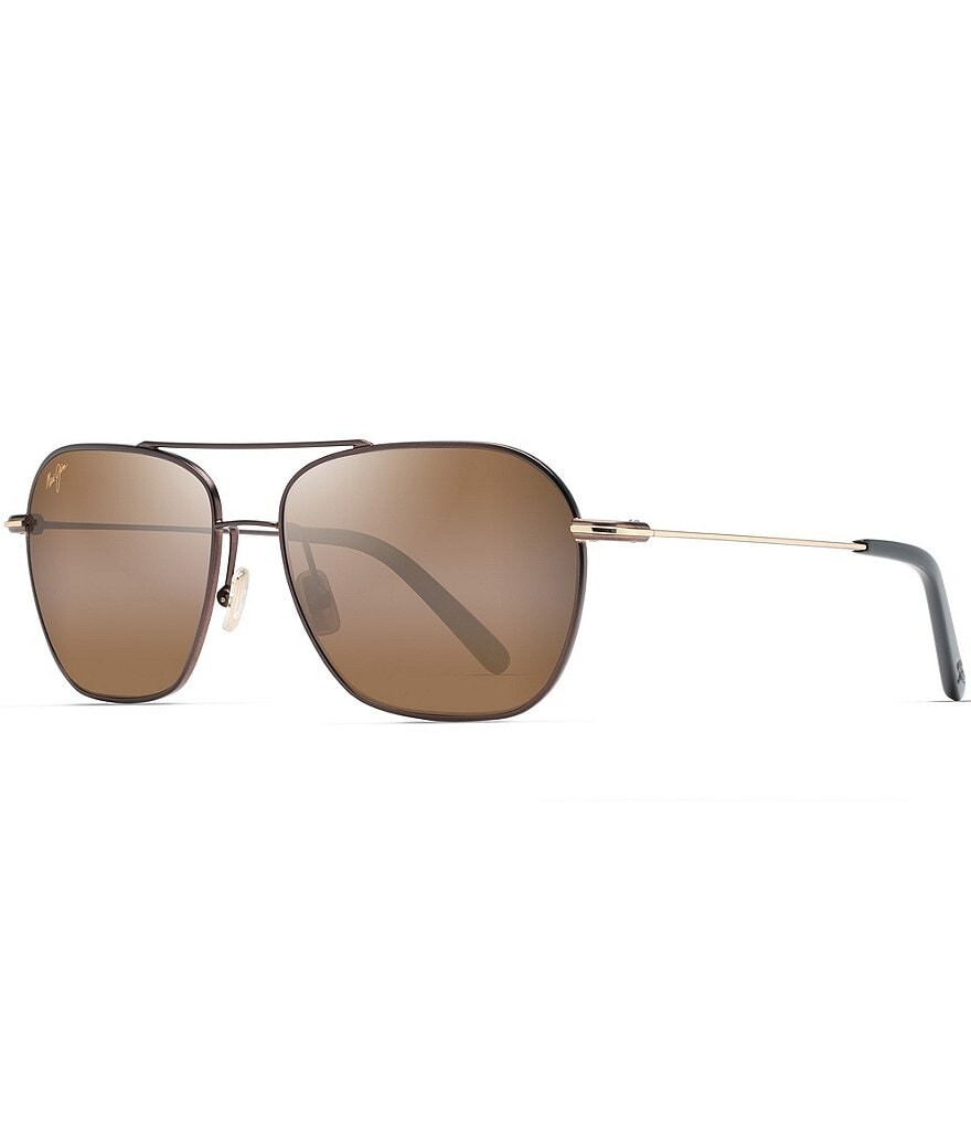 

Поляризованные солнцезащитные очки-авиаторы Maui Jim Mano, коричневый