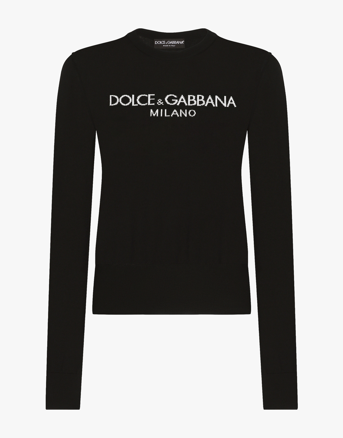 

Шерстяной свитер с инкрустацией логотипа dolce&gabbana Dolce & Gabbana, черный