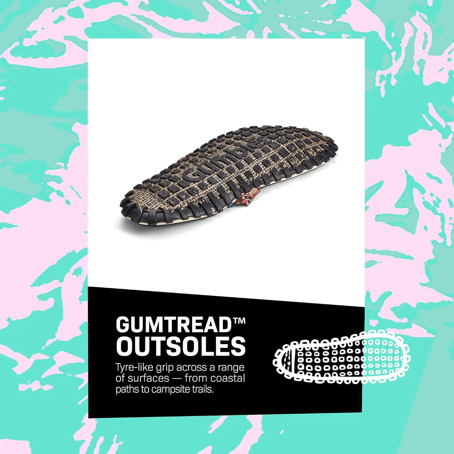 Женские вьетнамки Gumbies Slingback с супер мягкой перемычкой между пальцами и прочной подошвой из переработанной резины - гарантия комфорта, мятный/розовый — фото 4