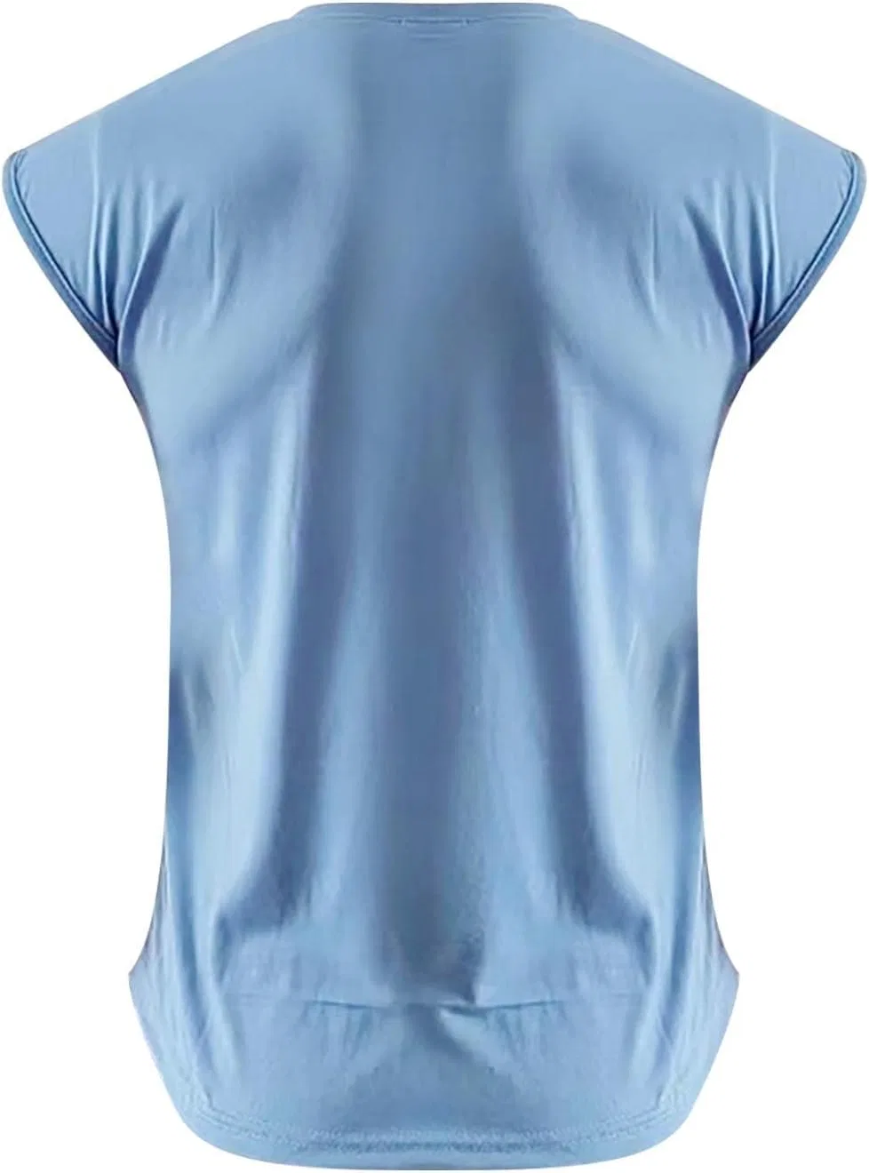 Мужской топ без рукавов Slim Fit, Generic, Light Blue — фото 4
