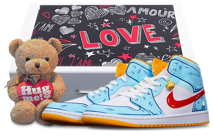 

Кроссовки Air Jordan 1 Vintage Basketball Shoes Women's Mid-Top Blue/White/Red