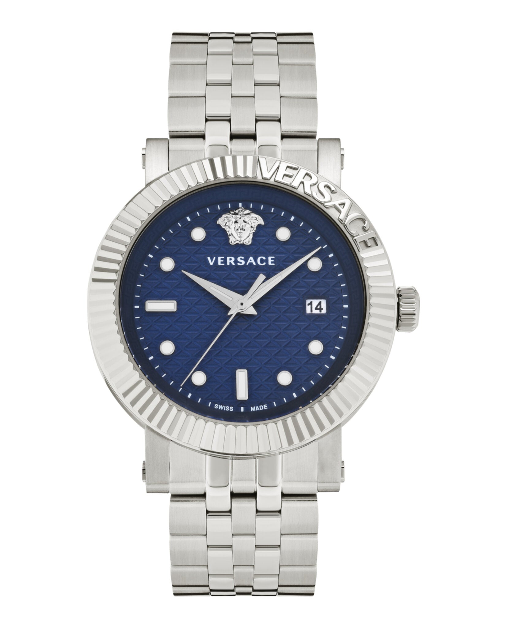 

Часы V-Classic Versace, цвет silver/stainless steel/blue