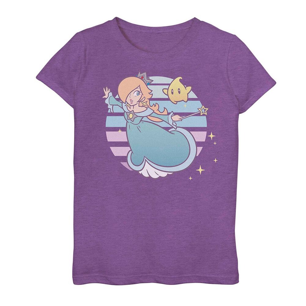 

Футболка с рисунком Nintendo Super Mario Galaxy Rosalina для девочек 7–16 лет Star Wars, цвет Purple Heather