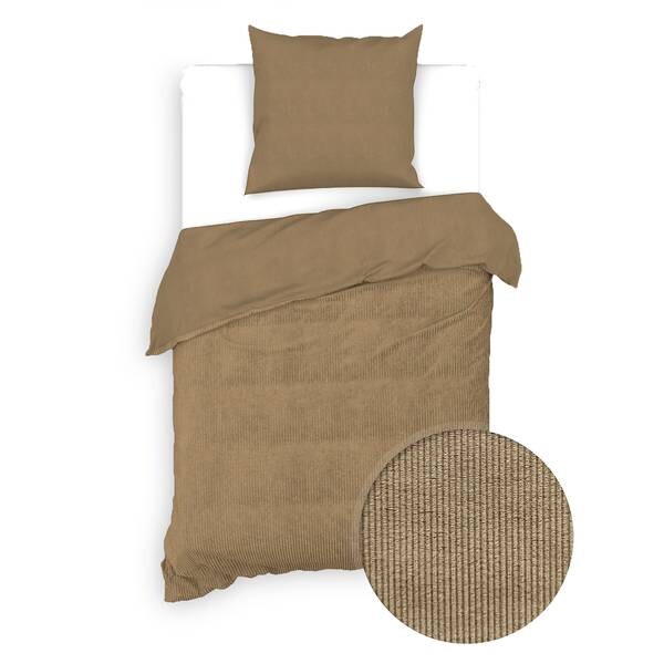 

Постельное белье Zo!Home Velluto a Coste, 220x1x140 см цвет pale gold
