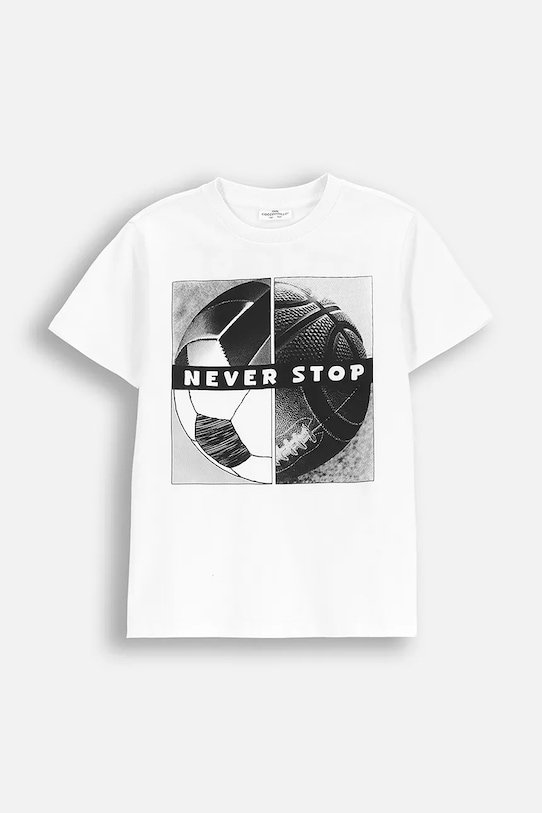 

Детская хлопковая футболка Coccodrillo, белый