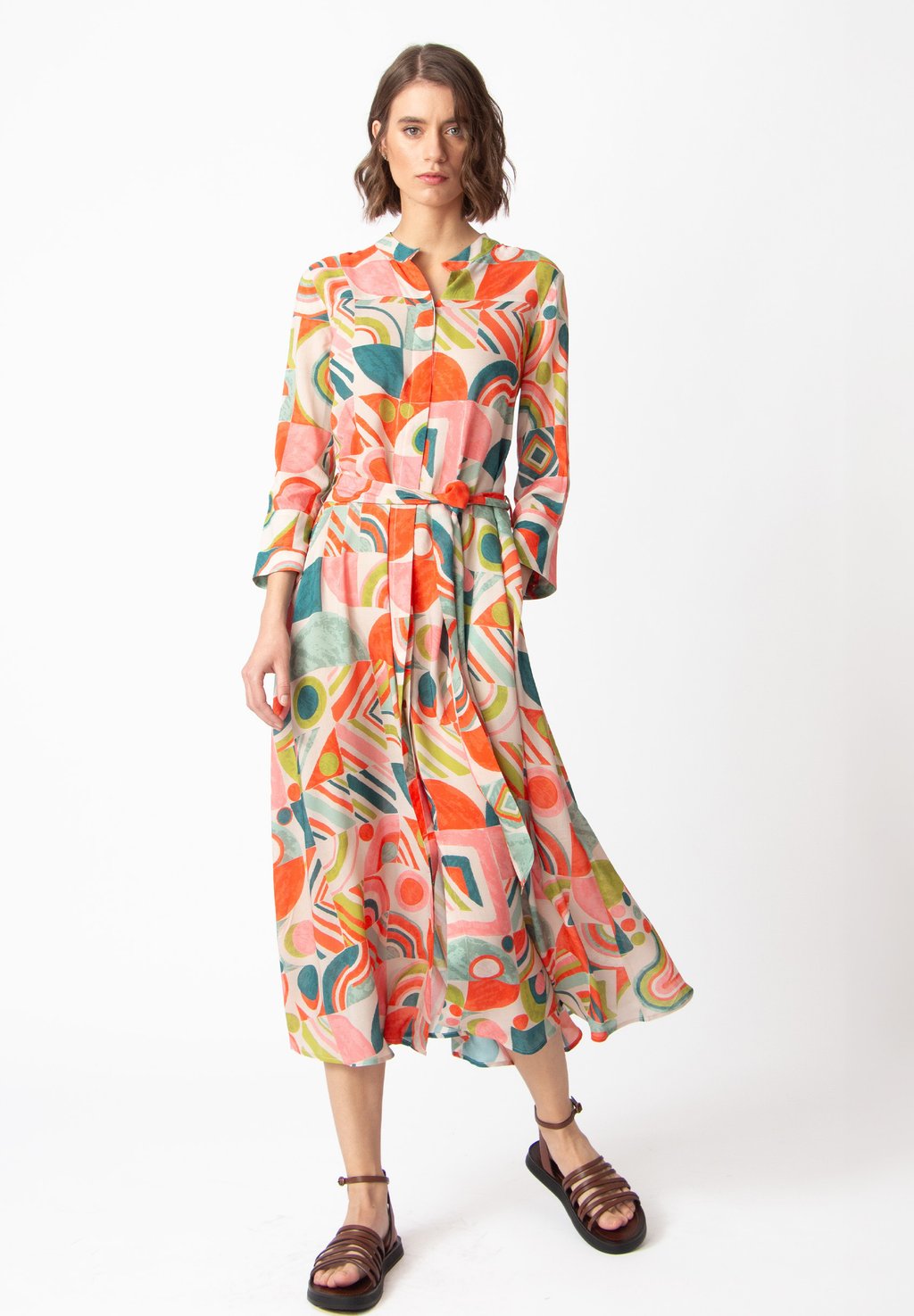 

Платье-рубашка MIX MATCH PATTERN Ivko, коралловый