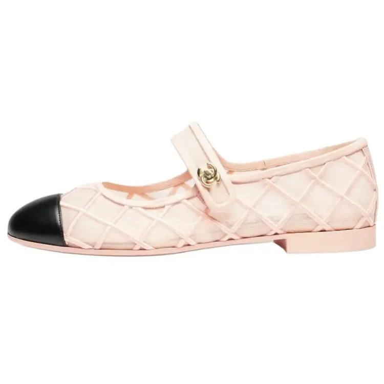 CHANEL Coco Beach 25M плоские мэри джейн туфли женские розовые