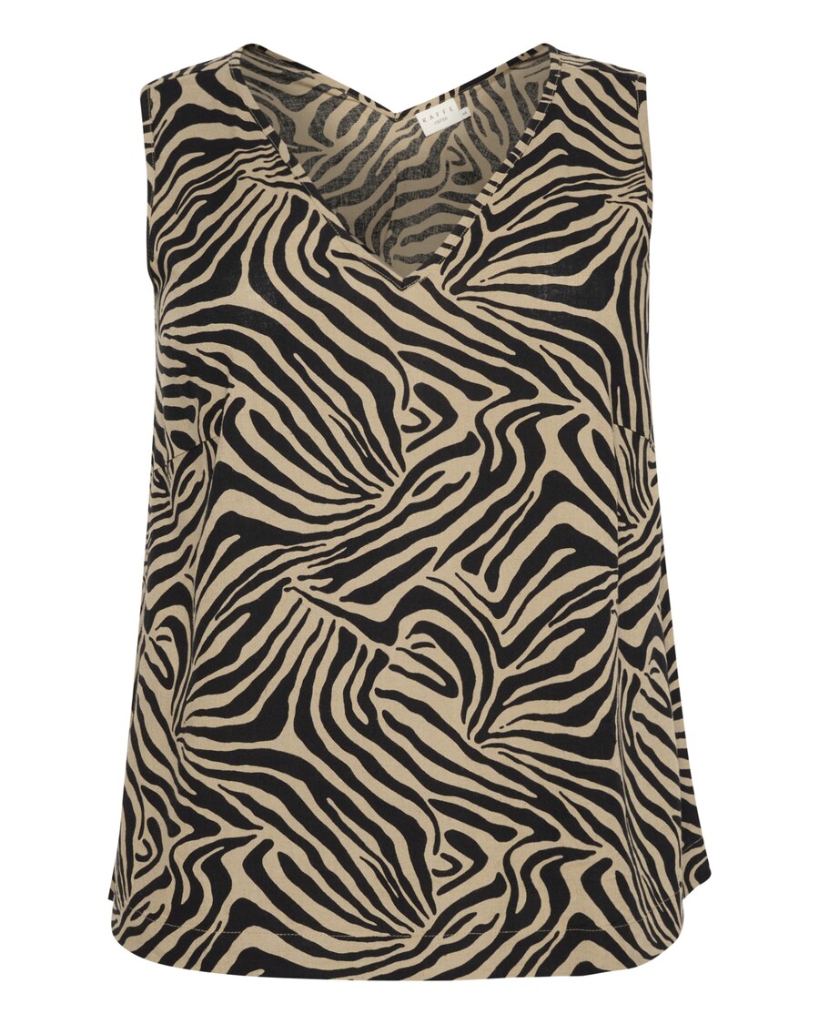 

Топ KAFFE CURVE Mille, цвет Dark beige/Black