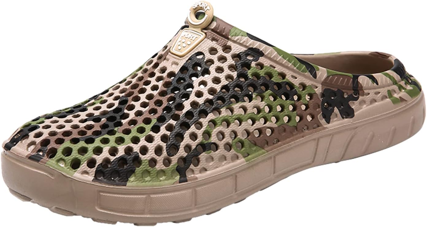 

Мужские садовые сабо, дышащие обувь, обувь для купания, пляжная обувь, водная обувь, тапочки, прогулочная обувь, домашняя и туристическая обувь Mdpcx, коричневый