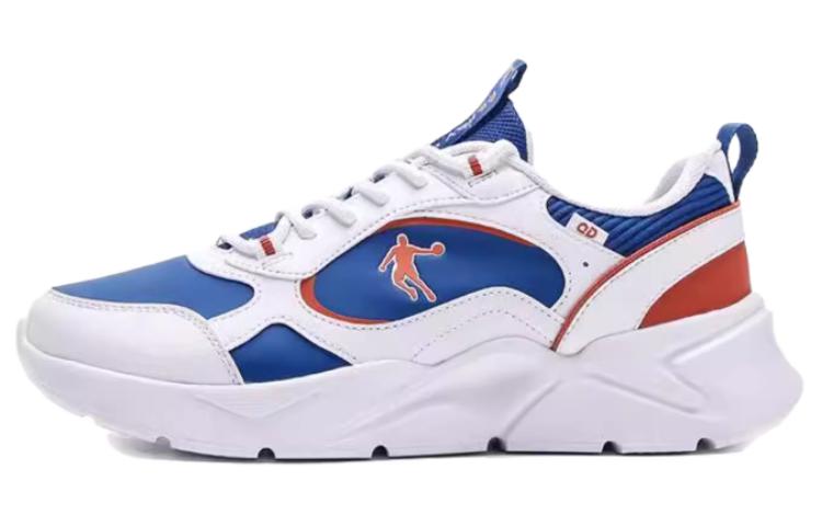 

QIAODAN Кроссовки мужские с низким верхом, амортизирующие, износостойкие, яркие, синие / белые Jordan