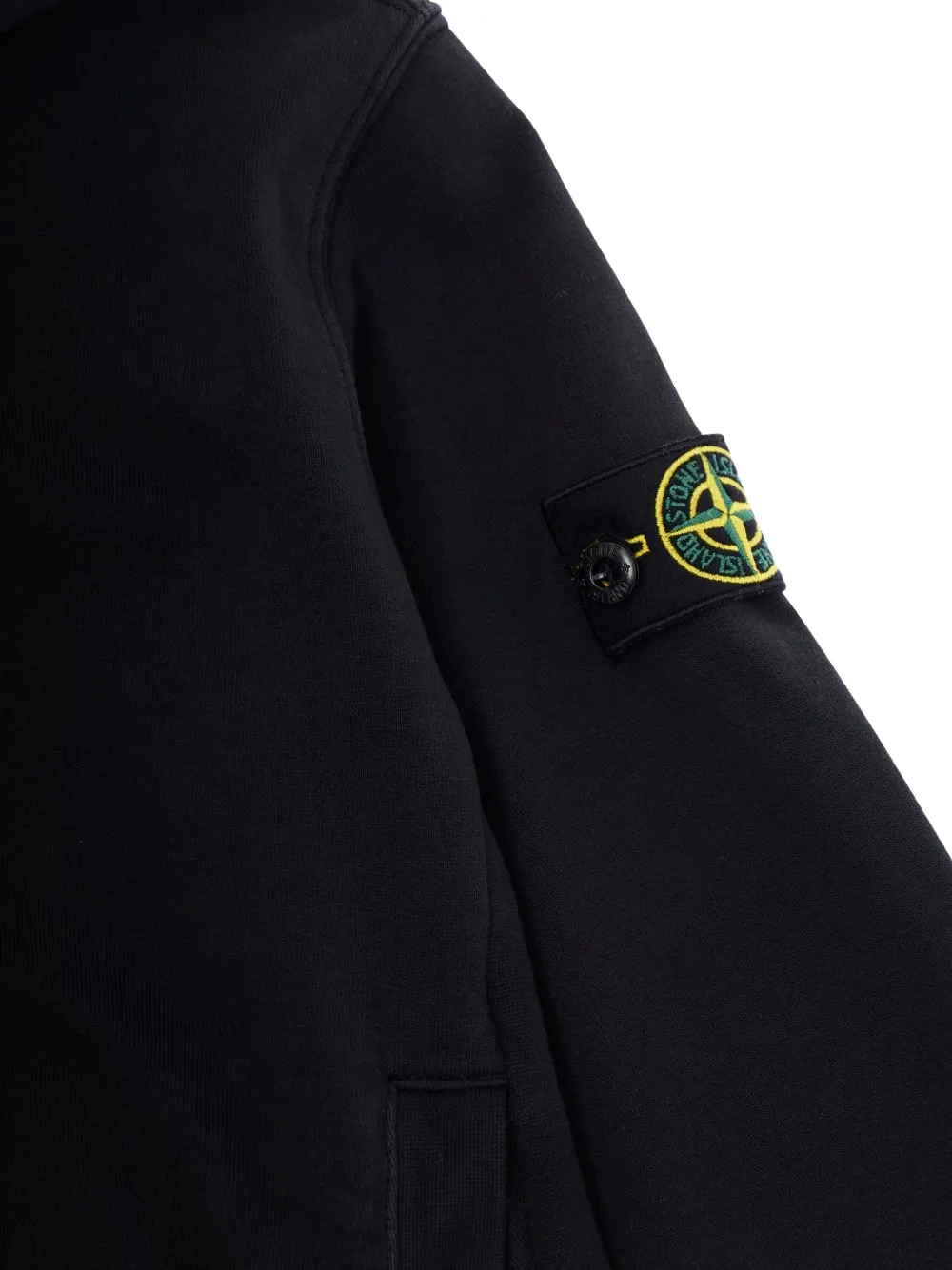 Худи с нашивкой-логотипом Stone Island Junior, черный — фото 3