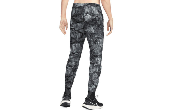 Брюки men's packable full print logo plaid casual bundle feet sports pants/trousers/joggers black Nike, мультиколор — фото 2