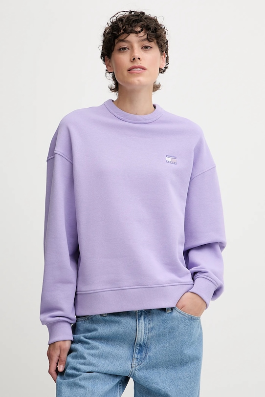 

Хлопковая толстовка Tommy Jeans, фиолетовый