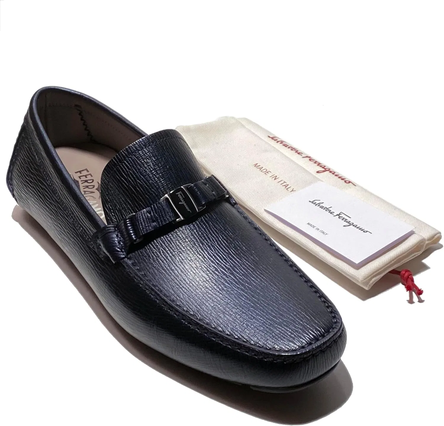 Оксфорды мужские Salvatore Ferragamo, темно-синие