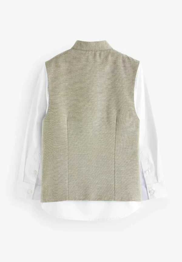 Жилет Next Nehru collar regular fit set waistcoat, нейтральный — фото 2