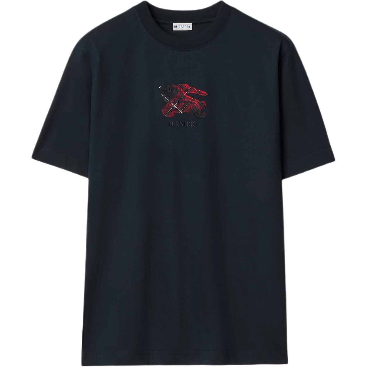 

Футболка из хлопка с вышивкой Burberry, синий