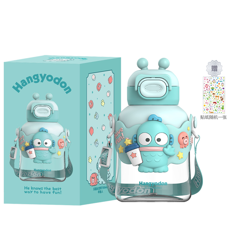 Sanrio Практичная соломенная кружка из материала Tritan, мультиколор, 700 мл — фото 4