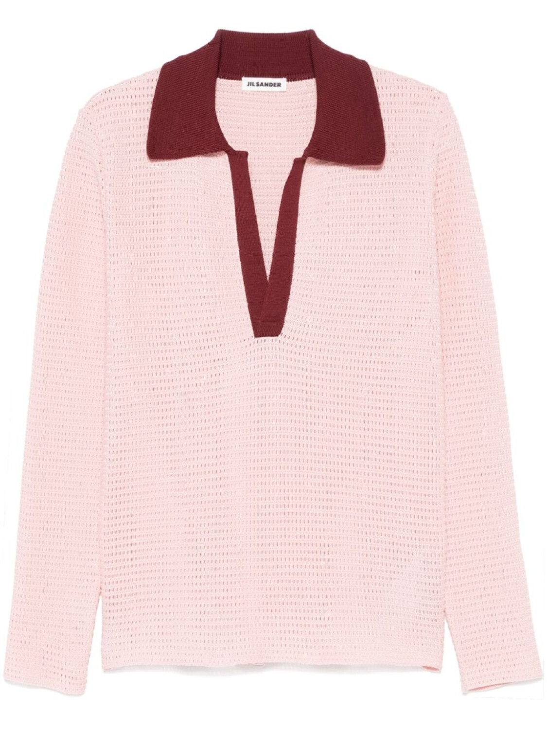 

Jil Sander трикотажная рубашка поло, розовый