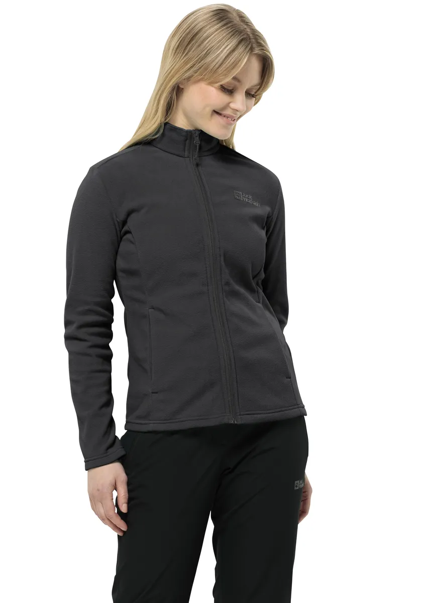 

Флисовая куртка Jack Wolfskin, легкая, эластичная, дышащая, средний слой, черный