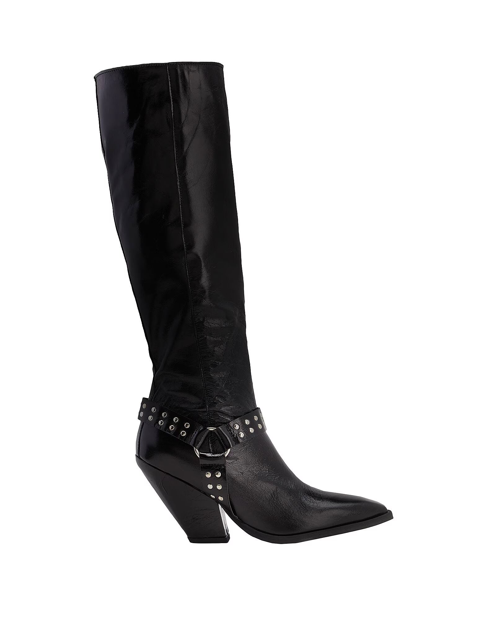 Ботинки Leather Western Ankle Boots Harness Detail 8 By Yoox, черный