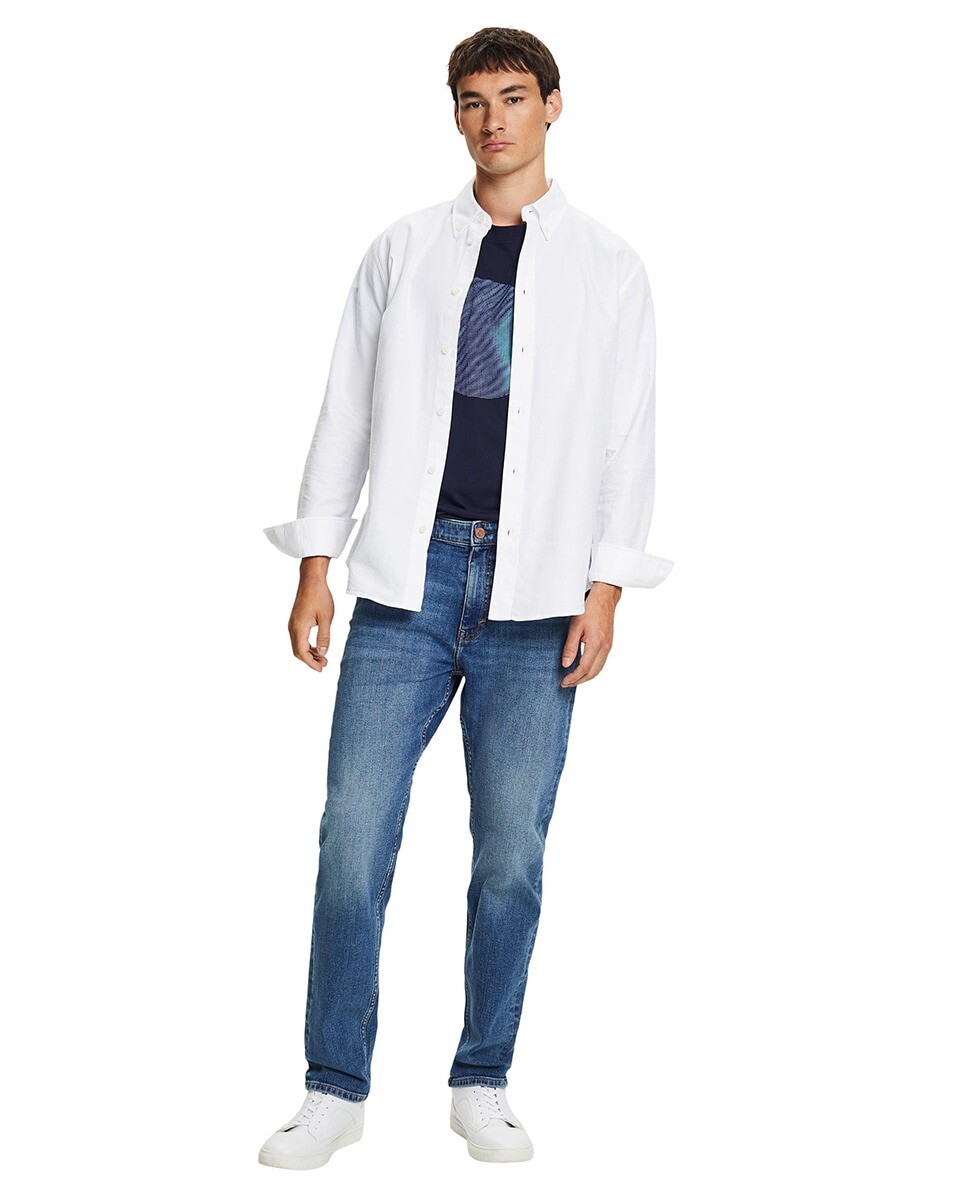 

Базовые мужские джинсы прямого кроя легкой носки Esprit, синий