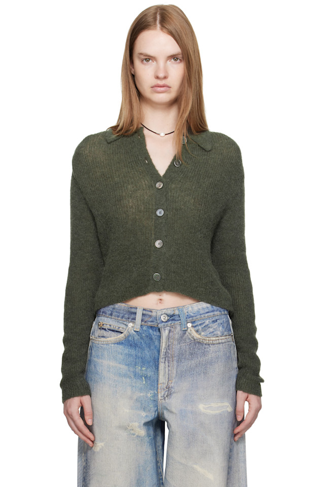 

Our Legacy Зеленый кардиган-поло Mazzy