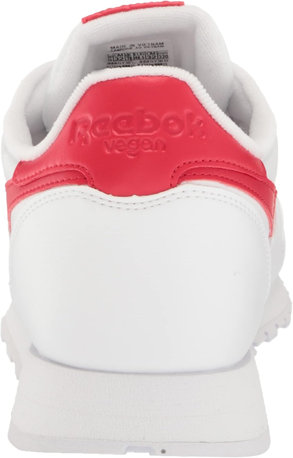 Классические кожаные кроссовки для взрослых, унисекс V1 Reebok, белый/красный — фото 3