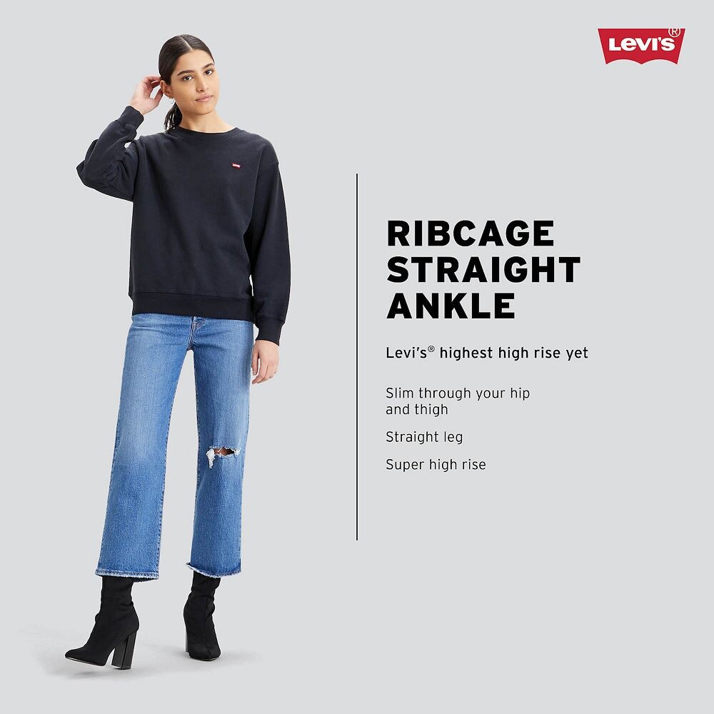 Женские джинсы в полный рост Levi's с рельефной клеткой, цвет Say No Go — фото 4