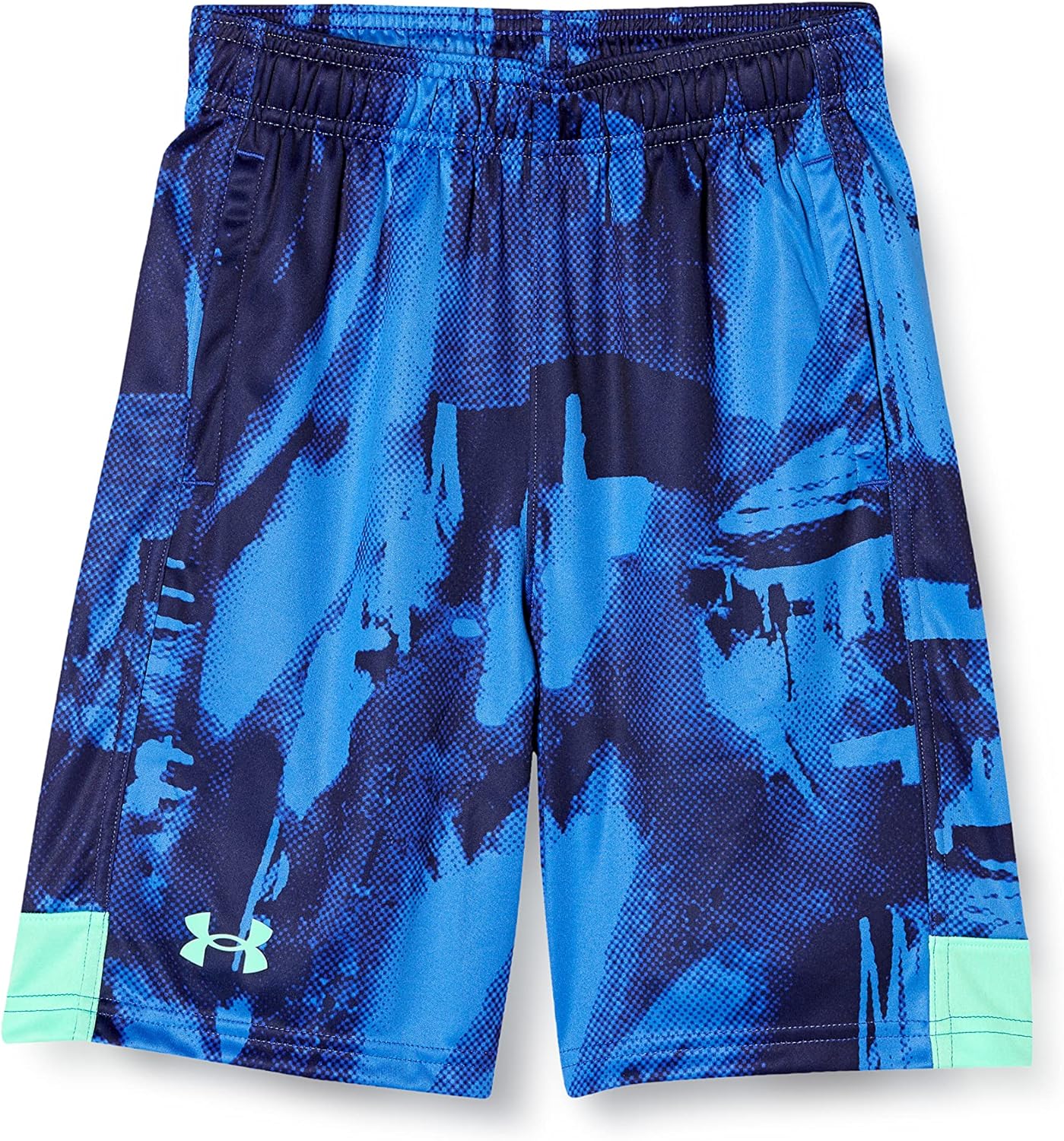 

Прототипные шорты Under Armour Boys с логотипом бренда, Royal/Antifreeze 402
