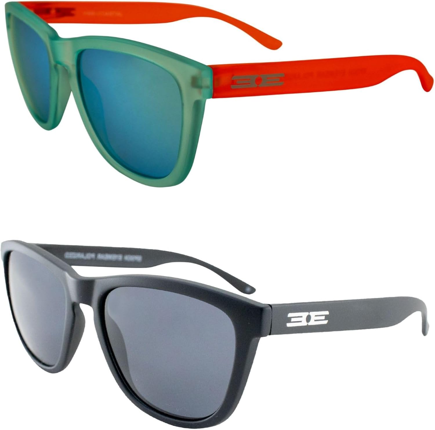 

Солнцезащитные очки Epoch Eyewear Vibe с поляризацией, женские и мужские, 2 пары: океанско-голубые с бирюзовыми зеркальными линзами и черные с дымчатыми линзами, Blue-teal/Black-smoke